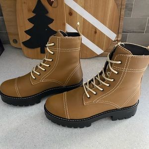 Urban Outfitters Tan Combat Boots
